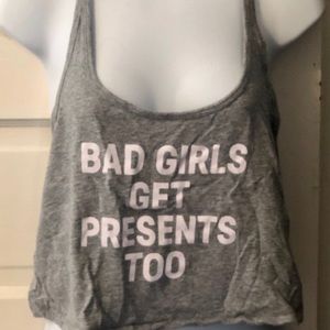 PINK VICTORIA SECRET CROP top worn once Size Large